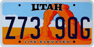 UT license plate Z739QG