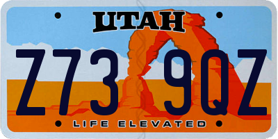 UT license plate Z739QZ