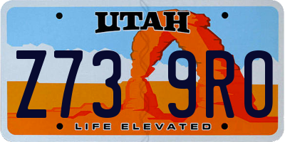 UT license plate Z739RO