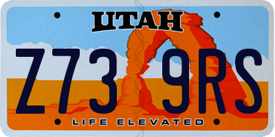 UT license plate Z739RS