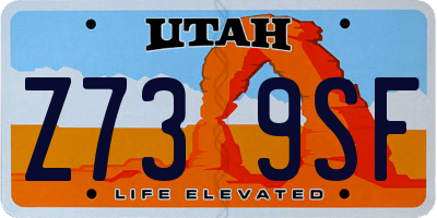 UT license plate Z739SF