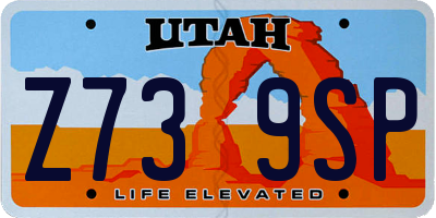 UT license plate Z739SP