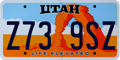 UT license plate Z739SZ