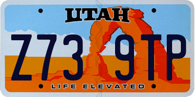UT license plate Z739TP