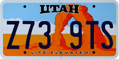 UT license plate Z739TS
