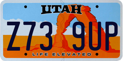 UT license plate Z739UP