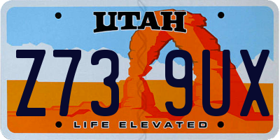 UT license plate Z739UX