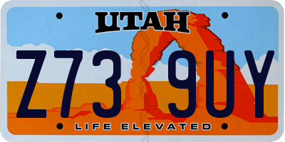 UT license plate Z739UY