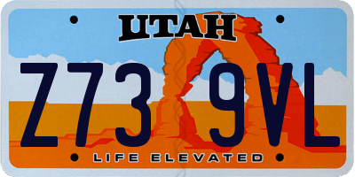 UT license plate Z739VL