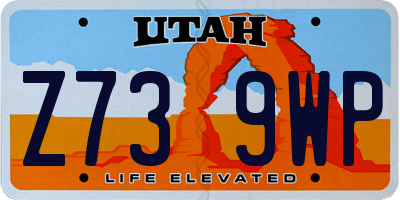 UT license plate Z739WP