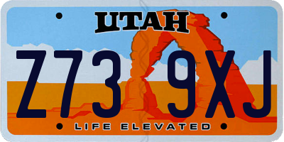 UT license plate Z739XJ
