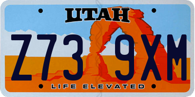 UT license plate Z739XM