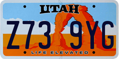 UT license plate Z739YG