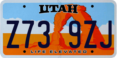 UT license plate Z739ZJ