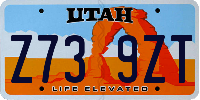 UT license plate Z739ZT