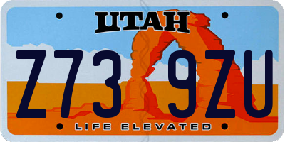UT license plate Z739ZU
