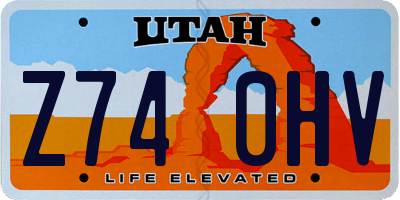 UT license plate Z740HV