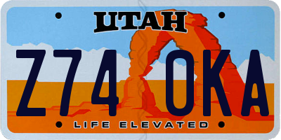 UT license plate Z740KA