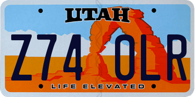 UT license plate Z740LR