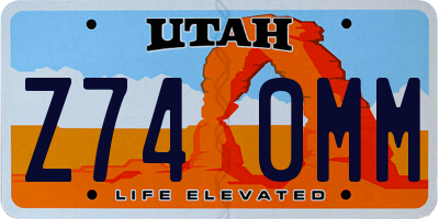 UT license plate Z740MM