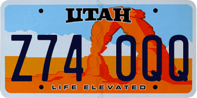 UT license plate Z740QQ