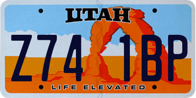 UT license plate Z741BP