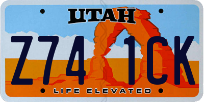 UT license plate Z741CK