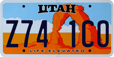 UT license plate Z741CO