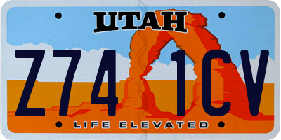 UT license plate Z741CV