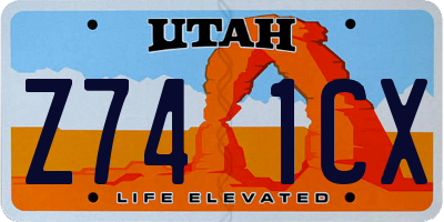 UT license plate Z741CX