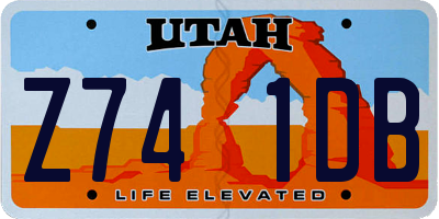 UT license plate Z741DB