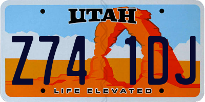UT license plate Z741DJ
