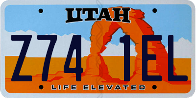 UT license plate Z741EL