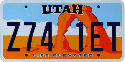 UT license plate Z741ET