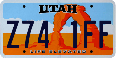 UT license plate Z741FF
