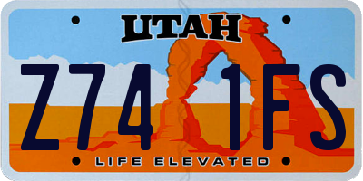 UT license plate Z741FS