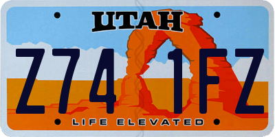 UT license plate Z741FZ