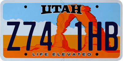 UT license plate Z741HB