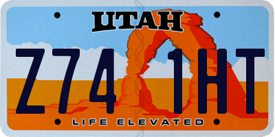 UT license plate Z741HT