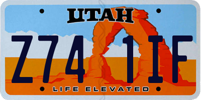 UT license plate Z741IF