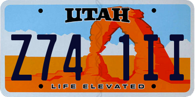 UT license plate Z741II