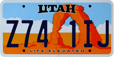 UT license plate Z741IJ
