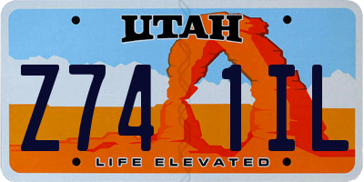 UT license plate Z741IL