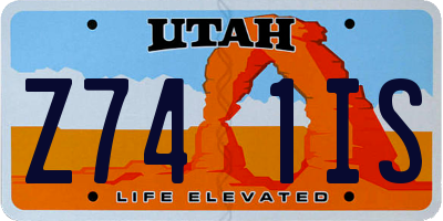UT license plate Z741IS