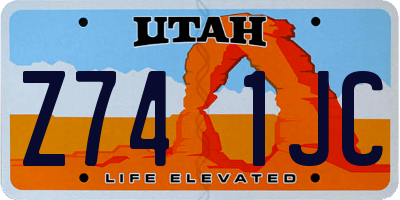 UT license plate Z741JC