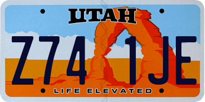 UT license plate Z741JE