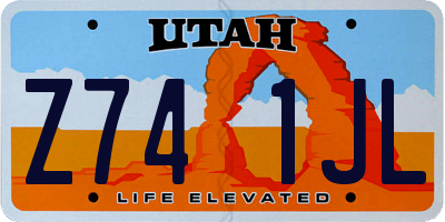 UT license plate Z741JL