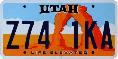 UT license plate Z741KA