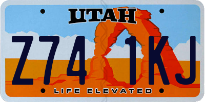 UT license plate Z741KJ