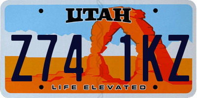 UT license plate Z741KZ